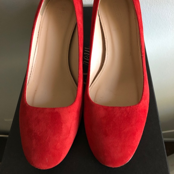 J. Crew Shoes - J Crew Lucite Heels in Suede size 6.5